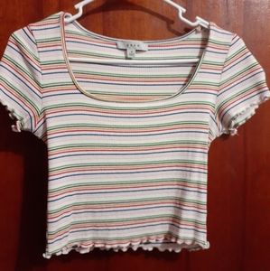 Pastel like multicolored stripes shirt